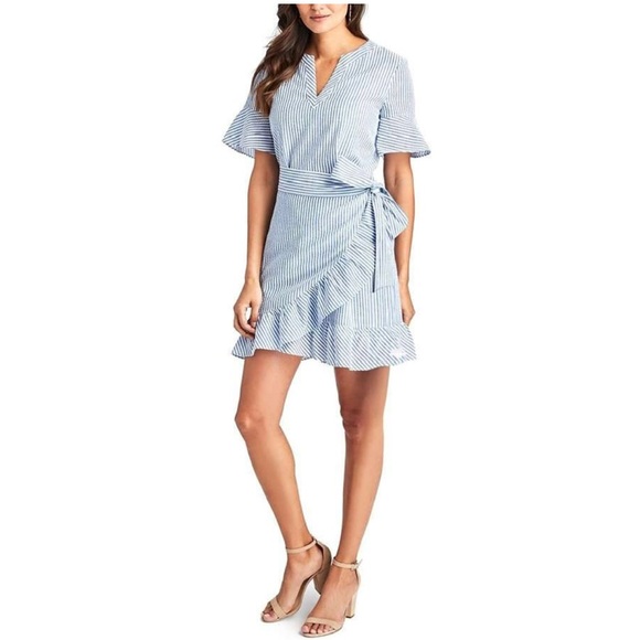 Vineyard Vines Nautical Striped Seersucker Mini Dress - Picture 8 of 9